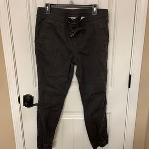Large grey urban pipeline cargo/khakis jogger pants